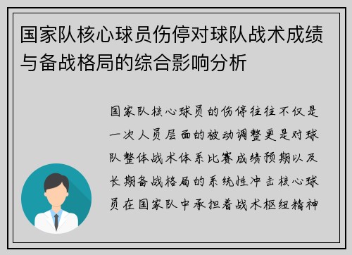国家队核心球员伤停对球队战术成绩与备战格局的综合影响分析